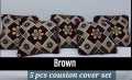Pack of 5 Velvet Cushion Covers Set | Square Sofa Cushions Cover 14x14 inch. 
