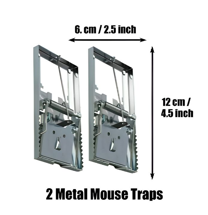 "Set%20of%201%202X"Large%20Heavy%20Duty%20Rat%20Catching%20Metal%20Traps%20-%20Heavy%20Duty%20Snap%20Mechanism%20Mouse%20Trap%20Catcher%20for%20Rodent%20Control%20-%20Quality%20Assured%20Thing%20-%20Image%204