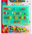 182 Pcs Set - Alphabet ABC Words Pin - Peg Board Puzzle - Educational Building Blocks - Learning Spelling - For Kids. 