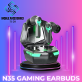 N35 Earbuds TWS Wireless Bluetooth Earphones|N35 Gaming Earbuds Headset Air buds 9D Bluetooth 5.2 Stereo Bass Headphones Airpods Handsfree With Mic For PUBG Gaming For All Phones. 