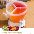3 Compartment Beverage Dispenser Plastic 360° Rotating Dispenser with Faucet and lid, 3.5L Large Capacity Refrigerator Cold Water Kettle, Multifunctional Cooler Bottle.. 
