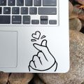 BTS Logo Finger Heart Love Korea Sign Vinyl Decal Laptop Sticker, Laptop Stickers for Boys and Girls, Bike Stickers, Car Bumper Stickers by Sticker Studio. 