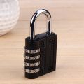 80*43*14mm Heavy Duty 4 Dial Digit Combination Lock Weatherproof Security Padlock Outdoor Gym Safely Code Lock Black . 