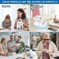 Portable Printer, Mini Pocket Wireless Bluetooth Thermal Printer with 1 Roll Printing Paper for Android iOS Smartphones, Work Study Photo Label Notes Memo Picture Inkless Printing (Blue). 