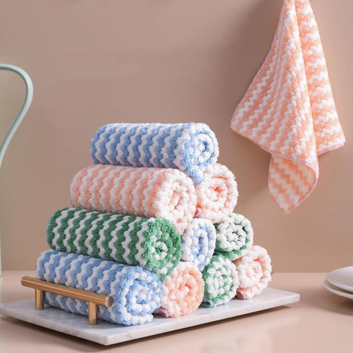 （New）Kitchen Cleaning Tool hop Rag Terry Cloth Rag Anti-greae Wiping Cloth Microfiber Cloth Microfiber Cleaning Cloth Rag Rag For Cleaning Cleaning Rag