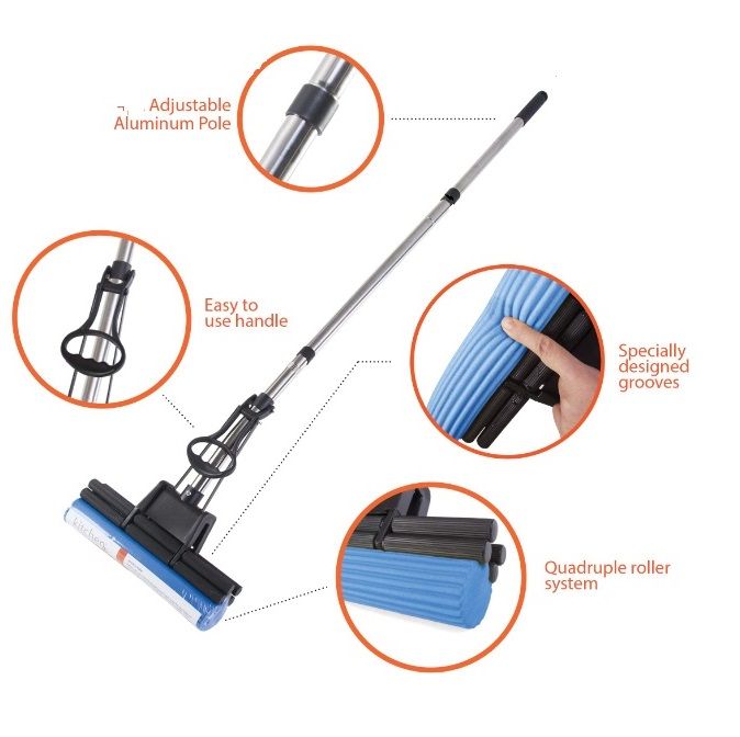 Single Roller Pva Sponge Mop