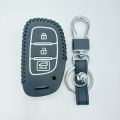 Hyundai Tucson Leather Cover With Key Chain Plus Nano Light In Dark. 