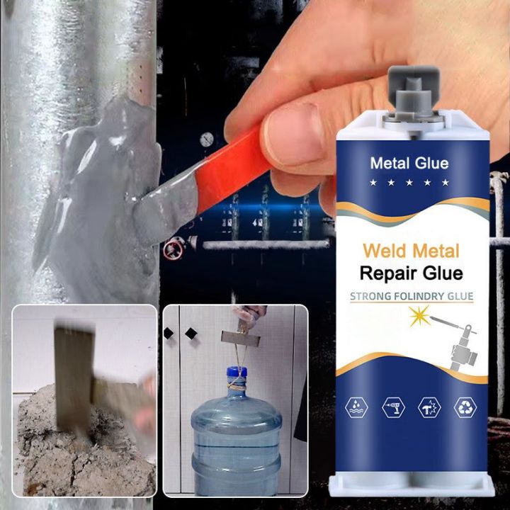 Sunfloweio Metal Glue Weld Metal Repair Glue Cast Iron High Strength Repairing Adhesive Heat Resistance Cold Weld Industrial Repair Agent