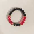 Red and black jewellery. 