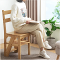 Solid Wood Ladder Chair Foldable Dual-Purpose Step Stool Indoor Climbing Pedal Stairs Multifunctional. 