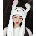 【Happier】 Cute Rabbit Hat Beanie Winter Moving Bunny Ears Hat For Kids&Adults Plush Earflaps Movable Ears Toy Kids Accessories Gitts. 