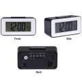 【DM bag factory Store】Led Alarm Student Clocks Week Snooze Watch Electronic Table Calendar L Desk Timer. 