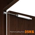 Simple Door Closer Silent Pneumatic Hydraulic Buffer Automatic Brown. 