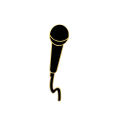 European and American simple fashion creative cute rock guitar microphone metal brooch badge male pin bag accessories women. 