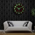 Alhafiz walls Presents The Night Light Wall Clock, Big size Glow in The Dark / This clock glow and shine in the night and makes the room or home beautiful / Wooden Wall Clock, Luminous Wall Clock for Bedroom, Living Room, Kitchen- / Best of luck. 