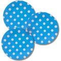 Blue Polka Dot Plates - 7 Inch - Blue Themed Party - Blue - Unisex - Pack Of 10. 