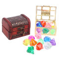 Diving Gem Pool Toy 10 Big Colorful Diamonds with Treasure Pirate Box Swimming. 