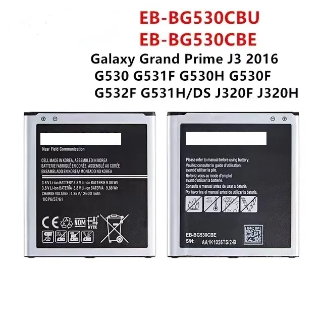 Samsung%20Galaxy%20J5%202015%20,%20J3%20,%20Grand%20Prime%20Pro%20,%20Grand%20Prim%20G530%20,%20Grand%20Prime%20Plus%20G532%20Battery%20Replacement%20EB-BG530CBE%20Battery%20with%202600mAh%20Capacity%20,%20Black%20-%20Image%203