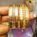Scenesmire 2PcsGold Bangles Set Flower Fashion Gold Bangle Kara Bracelet Jewelry Supplies Gifts Fashionable Artificial Gold Fancy Bangle Girl Ladies Women Accessories. 