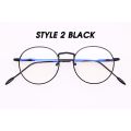 【Lens Replaceable Korean Eyeglasses Anti Radiation Round Frame Glasses Women/Men baso. 