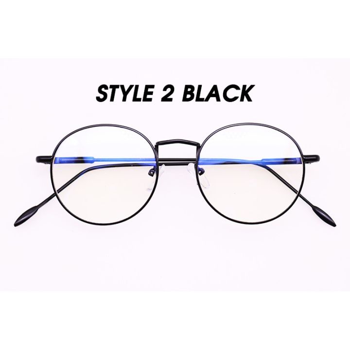 【Lens Replaceable Korean Eyeglasses Anti Radiation Round Frame Glasses Women/Men baso
