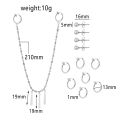 Anime Horimiya Miyamura Izumi Earrings Lip Stud Titanium Steel Cosplay Earrings Prop Accessories Set. 