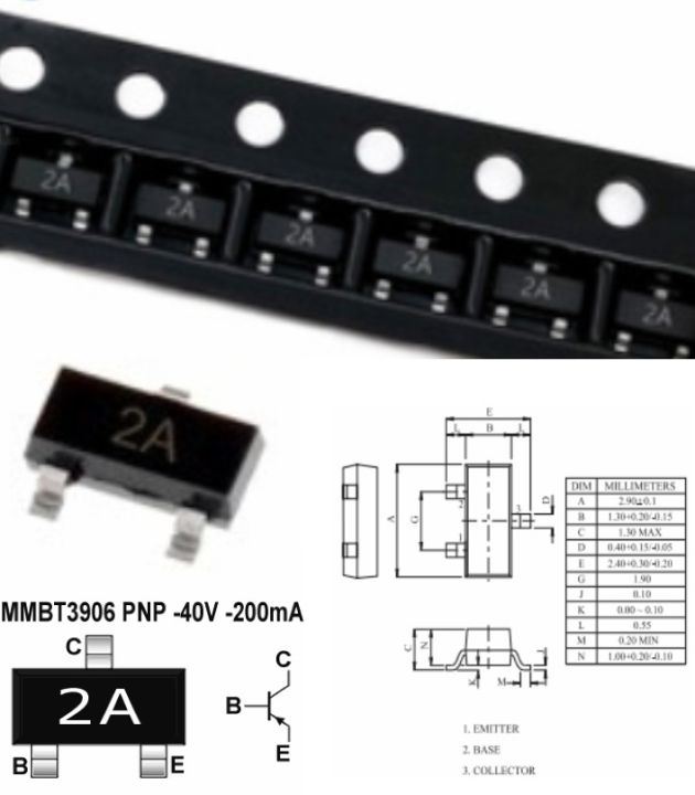 10pcs%202N3906%202A%20PNP%20Transistor%20switching%20Amplifier%20SMD%20-%20Image%202