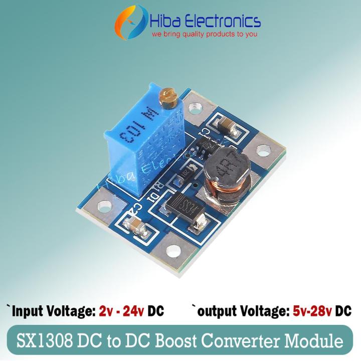 SX1308 2A Adjustable DC-DC Boost / Step Up Converter With Input 2V-24V Output 2V-28V adjustable Boost Converter