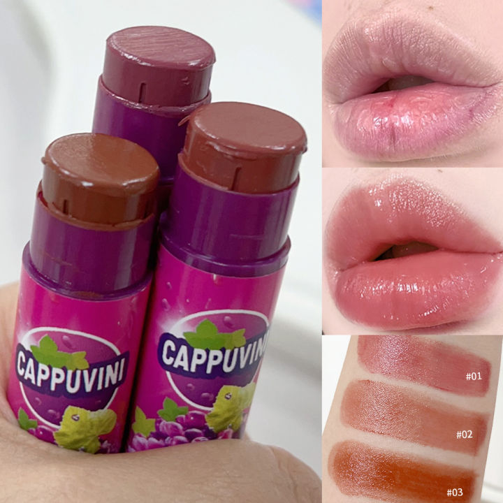 1Set Of Fruity Lip Balm Moisturizing Grape Anti-dry Portable Anti-cracking Lipstick Colored Lip Tint Lips Makeup Cosmetics