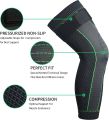 3D Knitted Nylon Knee Support for Men in Pakistan – Extra Long Knee Brace for Gym, Workout & Pain Relief (Green-Black. 