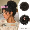 Messy Hair Bun for girls  – Volumizing Messy Bun Hair Clip, Jura Pony , Hair Scrunchie Extension, Synthetic Hair Bun Extension, Bridal Hair Accessory, Party Hair Bun, Puff Bun Juda, Ponytail jura  for girls. 