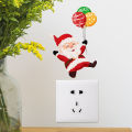 Bright Vibrant Switch Decal Festive Santa Claus Luminous Wall Decal Perfect Christmas Switch Sticker for Home Decoration Southeast Asian Buyers' Favorite Switch Sticker Santa Claus. 