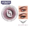 Green forest Artificial Eyelashes Dense Multi-layers Self Sticking False Lashes. 