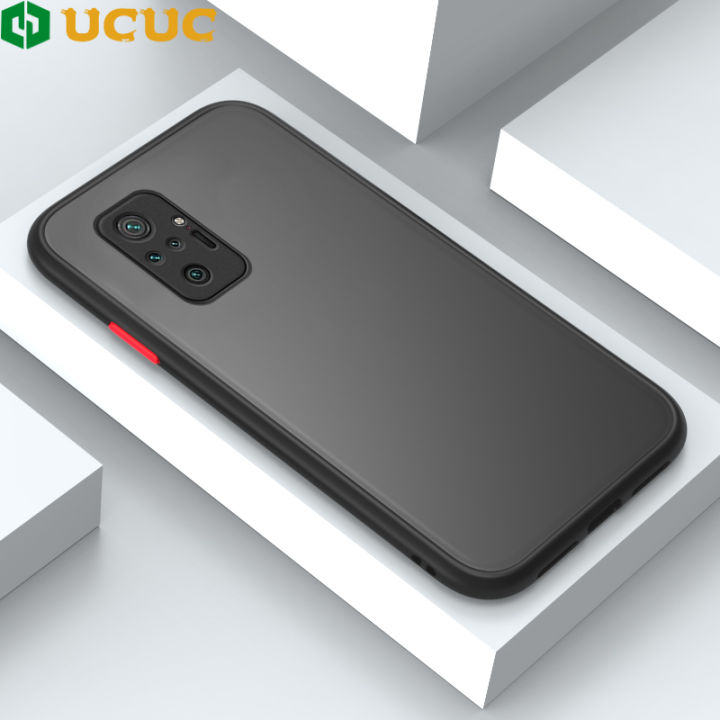 UCUC for Redmi Note 10 Pro Back Cover Colour Frosted Transparent Hard Phone Case Thin Shockproof Full Cover Camera Protect Case