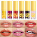 LANGMANNI brand 6-color transparent mirror lip gloss moisturizing lipstick plump light tone lip gloss. 