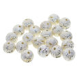 NYT 20 Pcs Engraved Jewelry Making Beads Metal Ball 12X12Mm Round Lantern. 
