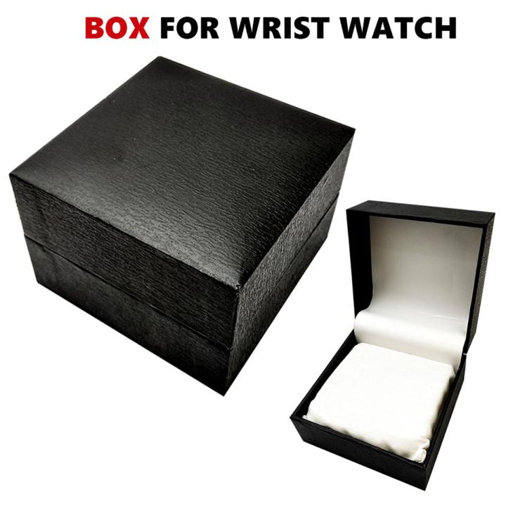 Black Leather Watch Box | Watches Display & Organizer Gift Set