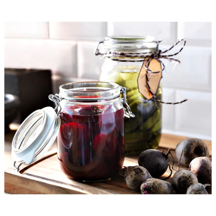 Glass%20Jar%20with%20lid%20(rubber%20seal),%201%20Liter%20%E2%80%93%20IKEA%20KORKEN%20for%20Loose%20Tea%20Sugar%20Rice%20&%20Pickle%20-%20Image%209