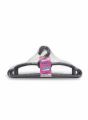 Pack of 12 Hangers - Good Quality Plastic Gray Hangers for Shirts Dress Pants Suit Clothes. 