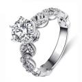 Timeless Elegance 1.5 Carat Zircon Baroque Style Zircon Ring for Women. 
