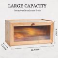 Large bread box bread basket wooden box storage boxes kitchen counter organizer wooden storage box bread storage. roll top breadbox. bread boxes for kitchen countertop. Bamboo wooden boxes. 