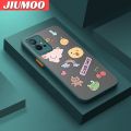 JIUMOO For vivo T1 5G Case Cartoon Cute Dinosaur Frosted Transparent Back Cover Lens Camera Protect Phone Case Silicone Edge Full Cover Casing Hard Cases. 