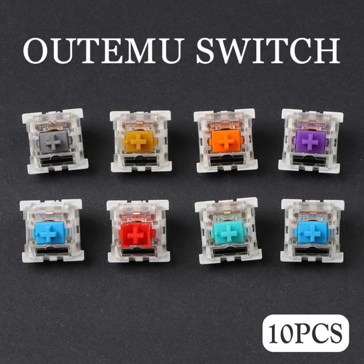 10Pcs Outemu Switch Mechanical Keyboard Switch 3Pin Clicky Linear Tactile Silent Switches RGB LED SMD Gaming for MX Switch