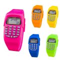 Children School Calculator Silicone Date LCD Electronic Multi-Purpose Keypad Wrist Watch. 