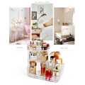360° Rotating Makeup Organizer Stand with Cosmetic Holder Tray | Acrylic. 