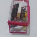 CUSTOMIZE Multi Purpose Cosmetic PVC Plastic Bag Organizer Storage Jewellery Vanity Box Makeup Kit (Transparent). 