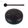 Drum 3.8 inch Musical Instrument Portable Hand Pan Drum Green. 
