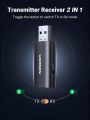 UGREEN 5.1 Transmitter Receiver 2 in 1 Wireless USB Adapter Built-in Microphone 3.5mm Audio Bluetooth Dongle Driver Free for TV, Home Stereo, Car Stereo, Headphones, Speakers, PC. 