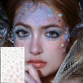 Mermaid Eye Accessories Glitter For Face Fish Scale Butterfly Face Stickers Glitter Makeup Eye Seashell Sequins. 