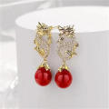 Chinese Vintage Dragon Dangle Earrings for Women New Year Dragon Animal Totem Earring Girls Party Personality Jewelry Gift. 